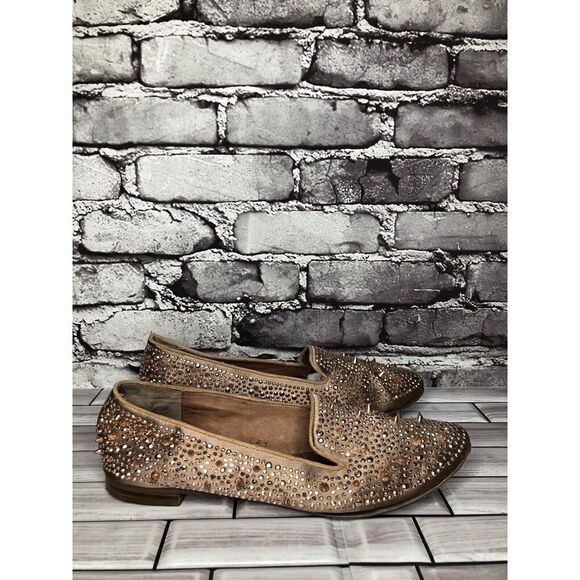 Sam Edelman Rose Gold Adena Spike Studs Fabric Ballet Flats Women Sz 8M US/39EU - Picture 8 of 16